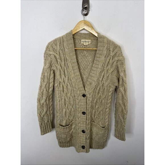 Vintage Denim Supply Ralph Lauren Woman S Oversized Cable Knit Cardigan Alpaca - Picture 1 of 5